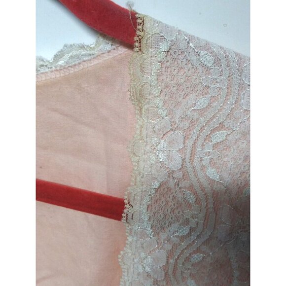 Haband's Moon Beam housedress sleepdress XL/1X peach color, lace accents light - Picture 11 of 11